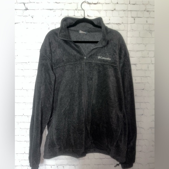 Columbia Mens XXL Gray Full Zip Fleece Jacket Outdoor Activewear - Picture 2 of 3